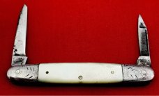 Vintage *Rare* NEW YORK KNIFE Co #2772 Equal End Pen Pocket Knife c1856-1931 MOP