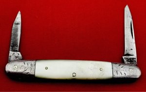 Vintage *Rare* NEW YORK KNIFE Co #2772 Equal End Pen Pocket Knife c1856-1931 MOP