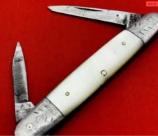 Vintage *Rare* NEW YORK KNIFE Co #2772 Equal End Pen Pocket Knife c1856-1931 MOP