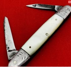 Vintage *Rare* NEW YORK KNIFE Co #2772 Equal End Pen Pocket Knife c1856-1931 MOP