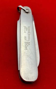Vintage EMPIRE STAINLESS Sterling Silver Lobster Pen Folding Pocket Knife c.1856-1930