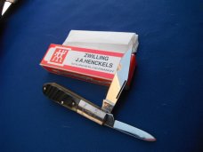 J.A. Henckels Folding Barlow 2 blade Pocket Knife W/ Rams horn scales NOS/NIB  NEW IN BOX!