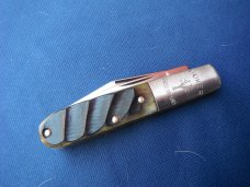 J.A. Henckels Folding Barlow 2 blade Pocket Knife W/ Rams horn scales NOS/NIB  NEW IN BOX!