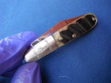 J.A. Henckels Folding Barlow 2 blade Pocket Knife W/ Rams horn scales NOS/NIB  NEW IN BOX!