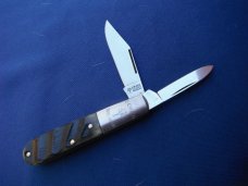 J.A. Henckels Folding Barlow 2 blade Pocket Knife W/ Rams horn scales NOS/NIB  NEW IN BOX!