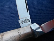 J.A. Henckels Folding Barlow 2 blade Pocket Knife W/ Rams horn scales NOS/NIB  NEW IN BOX!