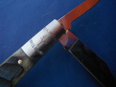 J.A. Henckels Folding Barlow 2 blade Pocket Knife W/ Rams horn scales NOS/NIB  NEW IN BOX!
