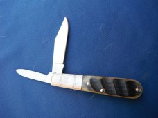 J.A. Henckels Folding Barlow 2 blade Pocket Knife W/ Rams horn scales NOS/NIB  NEW IN BOX!