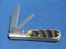 J.A. Henckels Folding Barlow 2 blade Pocket Knife W/ Rams horn scales NOS/NIB  NEW IN BOX!