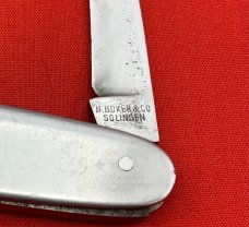 Vintage H. BOKER & CO SOLINGEN Equal End Pen Folding Pocket Knife c.1869-1944 Stainless Steel
