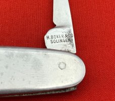 Vintage H. BOKER & CO SOLINGEN Equal End Pen Folding Pocket Knife c.1869-1944 Stainless Steel