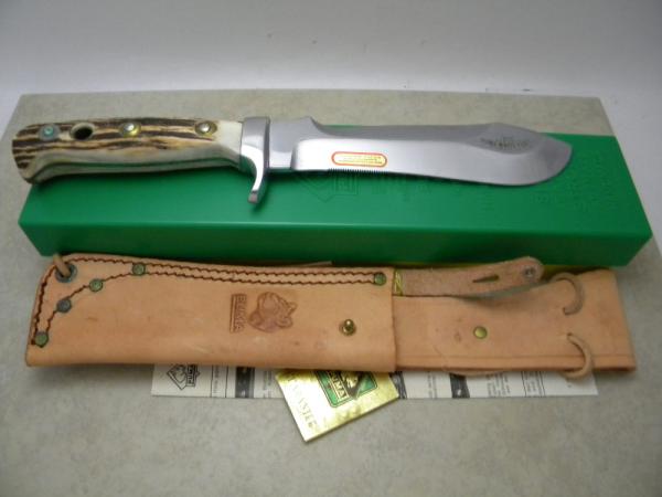 Puma Germany Stag 6377 White Hunter Sheath Knife c.1973