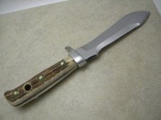 Puma Germany Stag 6377 White Hunter Sheath Knife c.1973