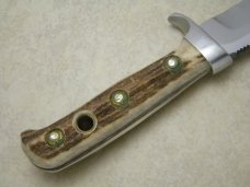 Puma Germany Stag 6377 White Hunter Sheath Knife c.1973