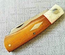 Willem Steenkamp Native KNIFE,Giraffe bone and Micarta, pouch..coa...rwl34S,New,4
