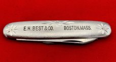 Vintage NEW YORK KNIFE Co Etched Aluminum Pen Pocket Knife c.1888 -1931 Blade Etch