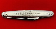 Vintage NEW YORK KNIFE CO Etched Aluminum Folding Pocket Knife c.1882-1931 NM Very Rare