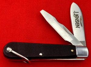 Colonial Knife Co. Jensen Electrician’s Knife Sawn Delrin Scales Salesman’s Sample
