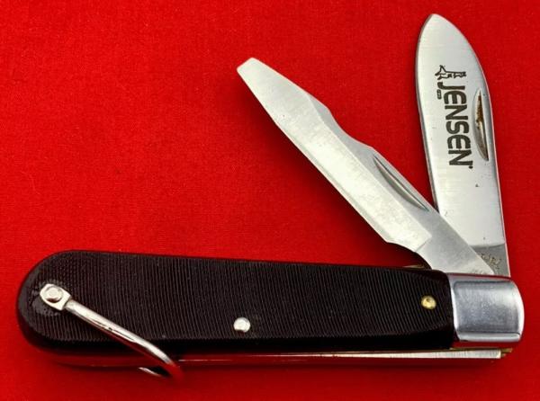 Colonial Knife Co. Jensen Electrician’s Knife Sawn Delrin Scales Salesman’s Sample Colonial Knife Co. Jensen Electrician’s Knife Sawn Delrin Scales Salesman’s Sample