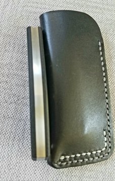 Meades Mini Dino Custom Knife, 3.625..Black Micarta..silver Twill CF skeleton key & bolsters outline
