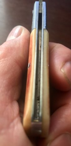 Great Eastern Cutlery Tidioute TC Ancient Barlow #151118 Muscadine Sawcut Bone Handle Used (GEC 15) 