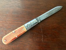Great Eastern Cutlery Tidioute TC Ancient Barlow #151118 Muscadine Sawcut Bone Handle Used (GEC 15) 