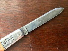 Great Eastern Cutlery Tidioute TC Ancient Barlow #151118 Muscadine Sawcut Bone Handle Used (GEC 15) 