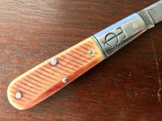 Great Eastern Cutlery Tidioute TC Ancient Barlow #151118 Muscadine Sawcut Bone Handle Used (GEC 15) 