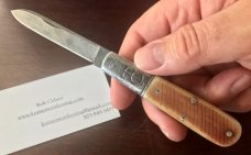 Great Eastern Cutlery Tidioute TC Ancient Barlow #151118 Muscadine Sawcut Bone Handle Used (GEC 15) 