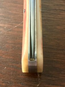 Great Eastern Cutlery Tidioute TC Ancient Barlow #151118 Muscadine Sawcut Bone Handle Used (GEC 15) 