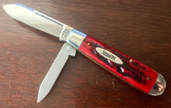 Marbles MSA English Jack Knife, Red Jigged Bone Handle, USA Made In 2001, New Marbles MSA English Jack Knife, Red Jigged Bone Handle, USA Made In 2001, New