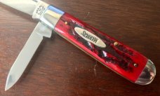Marbles MSA English Jack Knife, Red Jigged Bone Handle, USA Made In 2001, New 