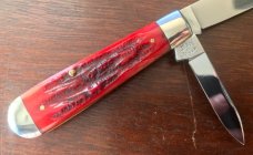 Marbles MSA English Jack Knife, Red Jigged Bone Handle, USA Made In 2001, New 