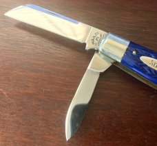 Marbles MSA Congress Knife, Blue Jigged Bone Handle, USA Made In 2001, New 