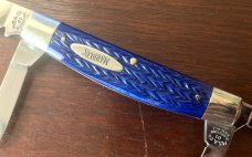 Marbles MSA Congress Knife, Blue Jigged Bone Handle, USA Made In 2001, New 