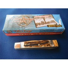 Valley Forge Deer Stag scales Mini Trapper 2 12 Pocket Knife Like New