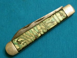 VINTAGE FANCY HANDLE IMPERIAL PROV RI USA SLEEVEBOARD FOLDING POCKET PEN JACK KNIFE KNIVES OLD