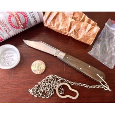 Great Eastern Cutlery Tidioute #151118B&C Boys Knife, OD Green Linen Micarta Handle, New (GEC 15)