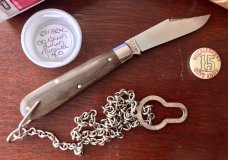 Great Eastern Cutlery Tidioute #151118B&C Boys Knife, OD Green Linen Micarta Handle, New (GEC 15) 