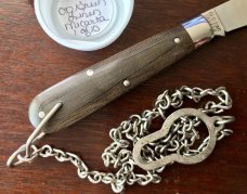 Great Eastern Cutlery Tidioute #151118B&C Boys Knife, OD Green Linen Micarta Handle, New (GEC 15) 