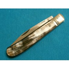VINTAGE HORN HANDLE RICH MATTES ROSTFREI HUNTING SKINNING FOLDING POCKET JACK SURVIVAL KNIFE KNIVES