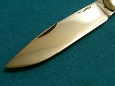 VINTAGE HORN HANDLE RICH MATTES ROSTFREI HUNTING SKINNING FOLDING POCKET JACK SURVIVAL KNIFE KNIVES