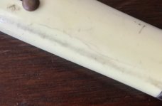 Batwing Rizzuto Estileto Milano, Marked Stainless Steel, Hard To Find White Handle, Used