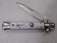 MILANO ITALY SWITCH BLADE KNIFE, Push button with Bolster / Guard Unlock 9