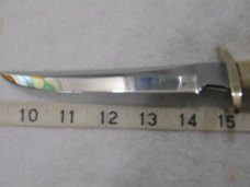 Vintage CUSTOM ROBERT (BOB) RIPPY Antler handle w/ Ivory?-Stag spacers Fixed Blade Knife