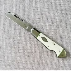 K'roo Custom Giraffe bone Sheepsfoot Bullet Head Knife, coa/ slip, 4