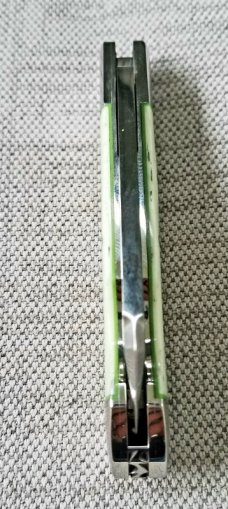 K'roo Custom Giraffe bone Sheepsfoot Bullet Head Knife, coa/ slip, 4