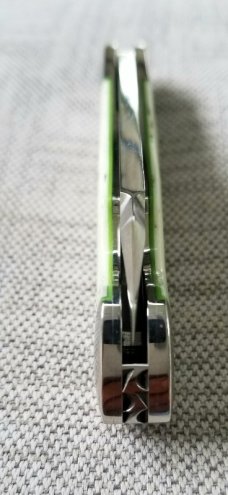 K'roo Custom Giraffe bone Sheepsfoot Bullet Head Knife, coa/ slip, 4