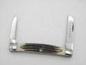 Queen Cutlery #15 half congress Winterbotton bone :  3 7/16” closed, circa 1960s,
