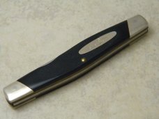 Buck USA Model # 313 Black Saw Cut Delrin Muskrat Knife c.Pre-1986 - NIB
